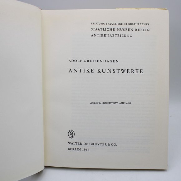 Antike Kunstwerke Staatliche Museen Berlin Adolf Greifenhagen 1966 Hardcover - Picture 4 of 5